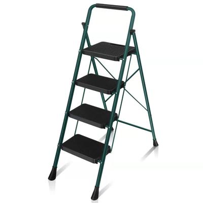 4 Step Folding Step Stool, Step Stool with Wide Anti-Slip Pedal