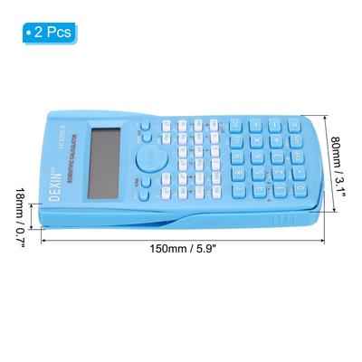 2Pcs Scientific Calculator 12 Digit Standard Engineering Calculator