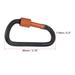4pcs 3" Locking Hook Aluminum D Ring Clip Screw Gate Keychain, Black Orange - Black, Orange