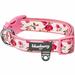 Pink Soft & Comfy Peony Flower Padded Dog Collar, Large