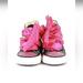 Converse Shoes | Converse Chuck Taylor High Tops Black Pink Sworovski Crystals Satin Laces Size 2 | Color: Black/Pink | Size: 2bb