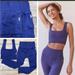 Free People Pants & Jumpsuits | Free People Good Karma Tile Textured Set. New Without Tags. Xs/S | Color: Blue/Purple | Size: S