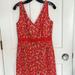 J. Crew Dresses | J. Crew Women's Linen Sleeveless Dress Coral Floral Size 6 | Color: Cream/Orange | Size: 6