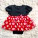 Disney Dresses | Classic Minnie Mouse Dress | Color: Black/Red | Size: 12-18mb
