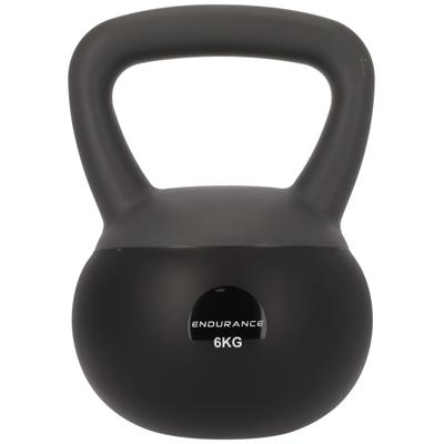 Kettlebell ENDURANCE Hanteln schwarz (schwarz-grau) mit 6 kg Gewicht