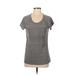 Xersion Active T-Shirt: Gray Print Activewear - Women's Size Medium