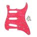 FLEOR Electric Guitar Pickguard SSS Light Pink Pearl 4Ply with Screws for 11 Holes Mexican/USA Standard Strat Guitar Parts