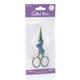 "The Quilted Bear Rainbow Embroidery Scissors - Precision 4\" Rainbow Stainless Steel Unicorn Embroidery/Nail Scissors with Sharp Blades"