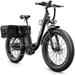 Heybike Explore Electric Bike for Adults 750W Brushless Motor with 48V 20AH Removable Battery 26 Fat Tire Step-Thru Ebike Electric Mountain Bicycles for Mens Womens