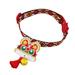 Lomubue Cat Collar Quick Release Adjustable Tassel Design Friendly to Skin Wear-resistant Dress Up Polyester Dog Cat Collar with Lion Pendant Photography Prop Pet Supplies