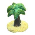 Farfi Miniature Ornament Realistic Looking Waterproof Resin Miniature Dollhouse DIY Coconut Tree Ornament for Home (Yellow)