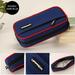 XMMSWDLA Pencil Cases for Adults Dark Blue Pencil Casesdouble Layer Pencil Caseï¼ŒSimple Pencil Caseï¼ŒElementary School Junior High School Utensil Box Pencil Cases for Boys