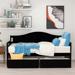 Space-Saving Twin Wooden Daybed with 2 Drawers for Bedroom Living Room, Espresso