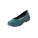 Extra Wide Width Women's The Gab Flat by Comfortview in Jungle Green (Size 10 WW)