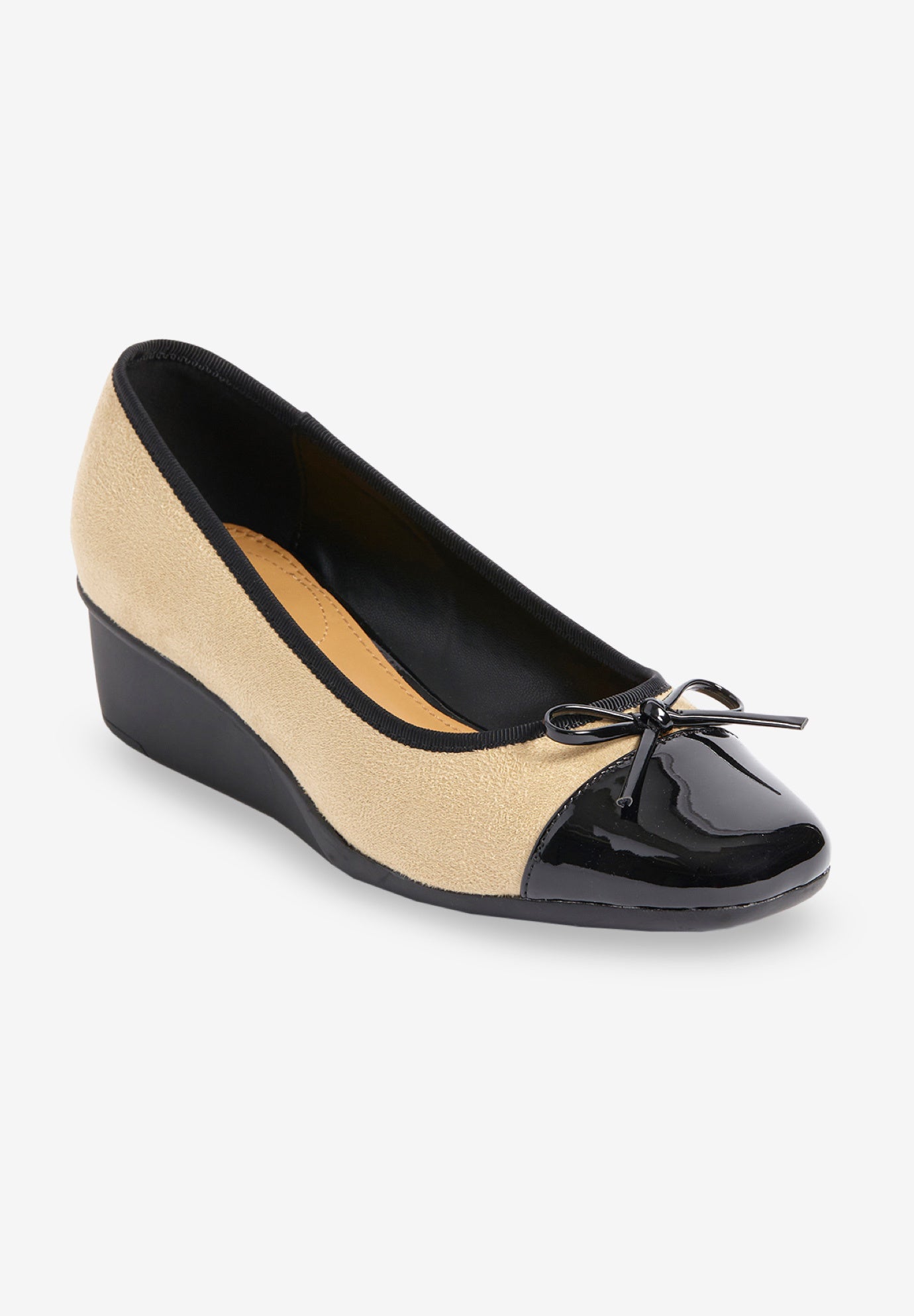 Wide Width Women's The Jade Slip On Wedge by Comfortview in New Nude (Size 9 1/2 W)