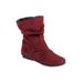 Wide Width Women's The Ezra Boot by Comfortview in Burgundy (Size 9 1/2 W)