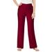 Plus Size Women's Tummy Control Bi-Stretch Bootcut Pant by Jessica London in Rich Burgundy (Size 32 W)