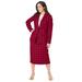 Plus Size Women's Single-Breasted Skirt Suit by Jessica London in Rich Burgundy Classic Grid (Size 16) Set