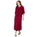 Plus Size Women's 2-Piece Beaded Jacket Dress by Jessica London in Rich Burgundy (Size 22 W) Suit