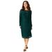 Plus Size Women's Stretch Lace Shift Dress by Jessica London in Emerald Green (Size 38)