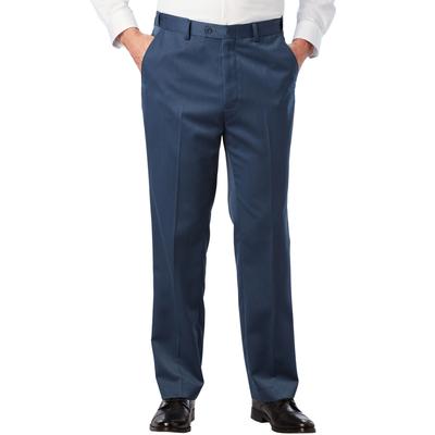 Men's Big & Tall Easy Movement Expandable Waist Dress Pants by KS Signature in Slate Blue (Size 50 40)