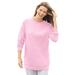 Plus Size Women's Fleece Sweatshirt by Woman Within in Pink (Size M)