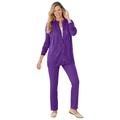 Plus Size Women's Long-Sleeve Pointelle Cardigan by Woman Within in Radiant Purple (Size L) Sweater