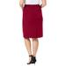 Plus Size Women's Tummy Control Bi-Stretch Pencil Skirt by Jessica London in Rich Burgundy (Size 20 W)