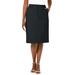 Plus Size Women's Stretch Cotton Chino Skirt by Jessica London in Black (Size 26 W)