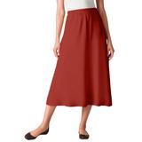 Plus Size Women's 7-Day Knit A-Line Skirt by Woman Within in Red Ochre (Size 6XP)