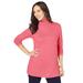 Plus Size Women's Cotton Cashmere Turtleneck by Jessica London in Tea Rose (Size 30/32) Sweater