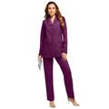 Plus Size Women's Ten-Button Pantsuit by Roaman's in Dark Berry (Size 28 W)