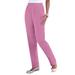 Plus Size Women's Straight-Leg Soft Knit Pant by Roaman's in Mauve Orchid (Size 3X) Pull On Elastic Waist