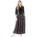 Plus Size Women's Maxi Dress & Scarf Duet by Catherines in Black Animal Skin (Size 2X)