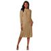 Plus Size Women's Cable Sweater Dress by Jessica London in Soft Camel (Size 22/24)