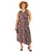 Plus Size Women's Liz&Me® Sleeveless Ponte Knit Dress by Liz&Me in Olive Green Floral (Size 4X)