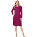 Plus Size Women's Lace Shift Dress by Jessica London in Berry Twist (Size 22)