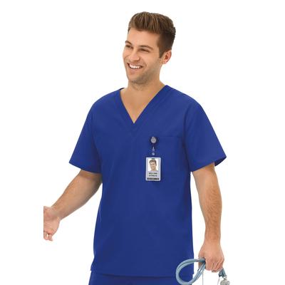 Men's Big & Tall Unisex One Pocket Scrub Top by Fundamentals in Galaxy (Size 2X)