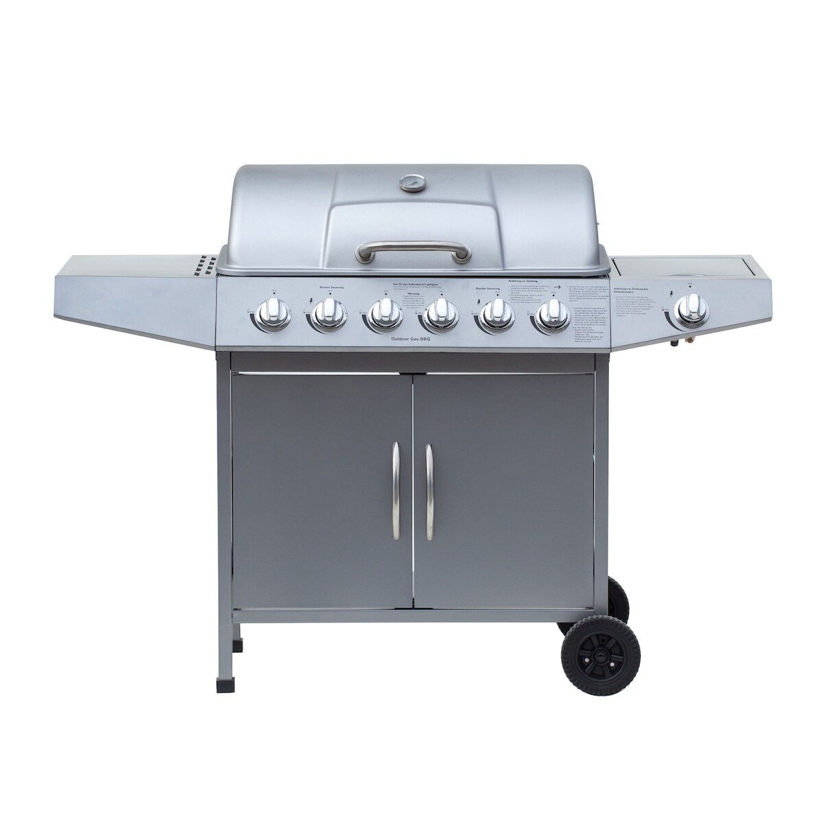 El Fuego Gasgrill Dayton 6+1 AY0460 silber mit Seitenbrenner Image