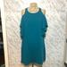 Anthropologie Dresses | Anthropologie Everly Cold Shoulder Dress Size Small | Color: Blue/Green | Size: S