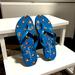 Coach Shoes | Coach Flip Flops. Size 5. Never Worn. Removed Tags. | Color: Blue/Red | Size: 5