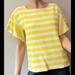 Anthropologie Tops | Anthropologie Postmark Ellie Yellow And White Striped Top Xs | Color: White/Yellow | Size: Xs