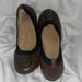 Tory Burch Shoes | Gentle Used Tory Burch 8.5 Brown Leather With Black Trim Flats | Color: Black/Brown | Size: 8.5