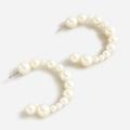 J. Crew Jewelry | J.Crew Mixed Pearl Hoop Earrings | Color: White | Size: Os