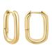 Free People Jewelry | Chunky U Shape Gold Hoop Earrings | Color: Gold | Size: Os