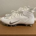 Nike Shoes | Nike Alpha Huarache 8 Elite Lax Lacrosse White Silver Cleats Cw4440-100 Men’s 11 | Color: White | Size: 11