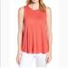 J. Crew Tops | J. Crew Coral Pleated Swing Tank Top | Color: Orange/Pink | Size: Xs