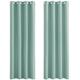 PONY DANCE Blackout Curtains with Eyelets Set of 2 Curtains Living Room Eyelet Curtain Opaque Bedroom, Light Green, 55 x 94 Inch Drop