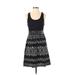 Apt. 9 Casual Dress - Fit & Flare: Black Argyle Dresses - Women's Size Small