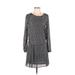 H&M Casual Dress Crew Neck Long sleeves: Black Dresses - Women's Size 2